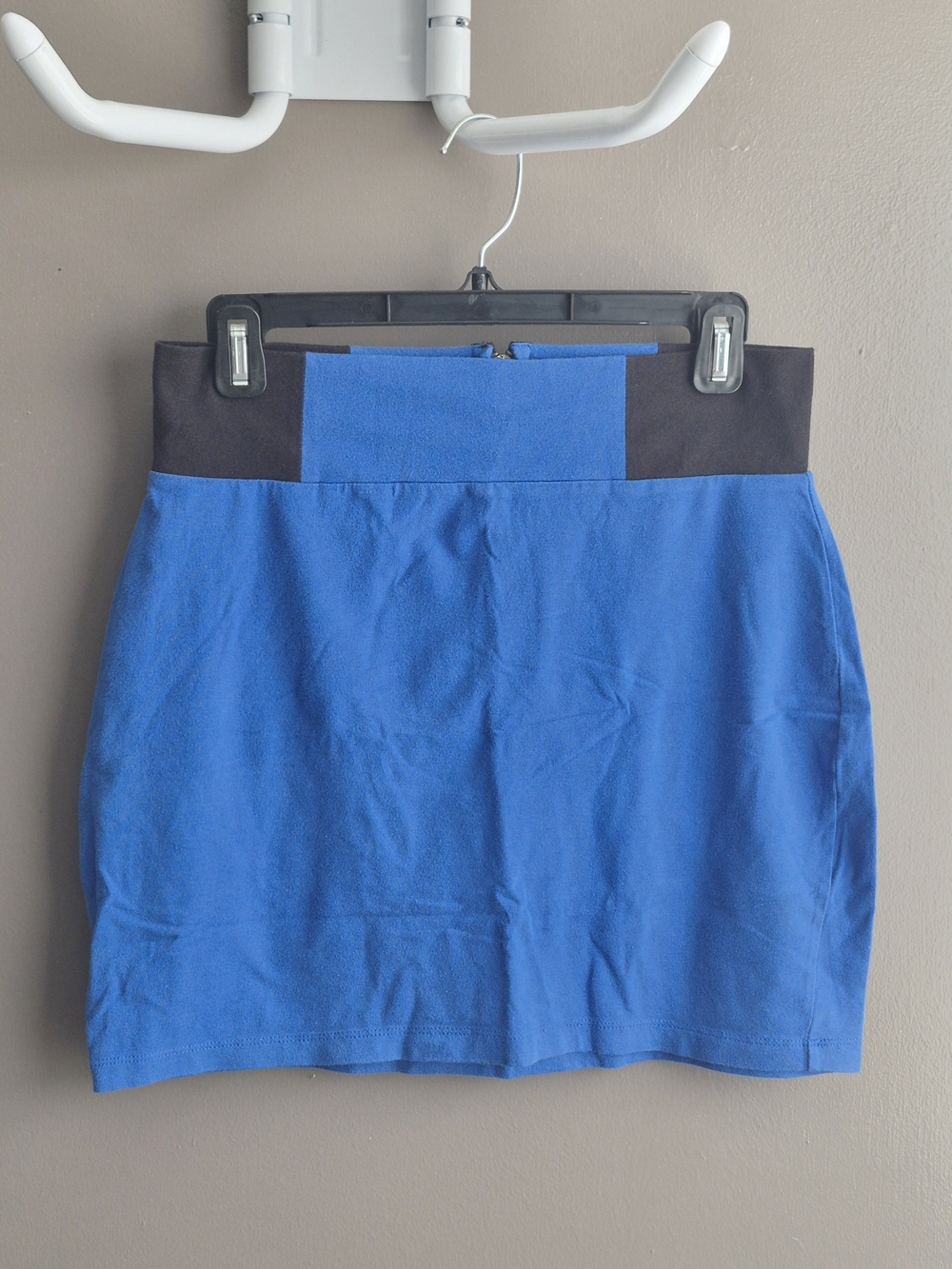 Royal Blue Mini Skirt With Zipper